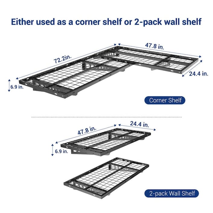 WRC24B Corner 2 Pack 2 x 4 Wall Shelving Fleximounts fleximounts